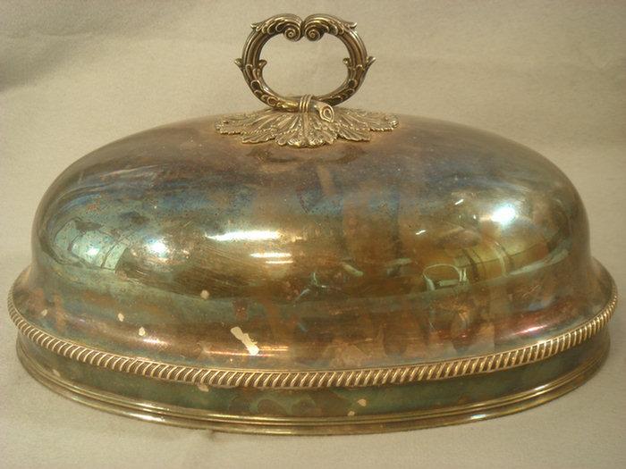 Sheffield plated silver roast cover