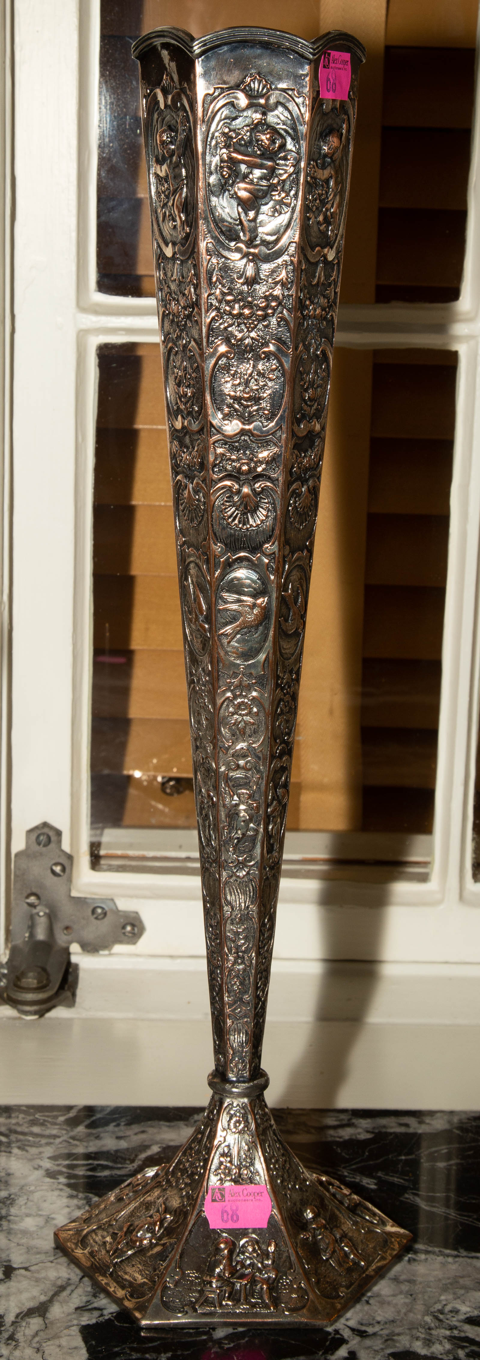 SHEFFIELD PLATED VASE Fluted