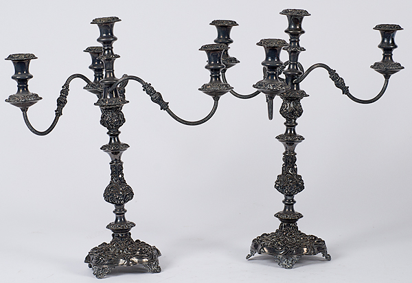 Sheffield Silver Candelabra English