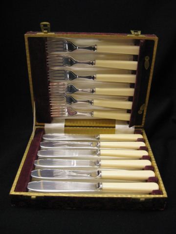 Sheffield Silverplate Fish Set 6