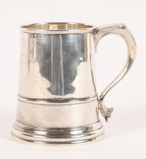 Sheffield sterling tankard engraved