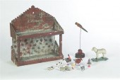 SHELF AND ANIMALS.  Wood and v