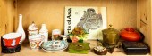 SHELF LOT OF ASIAN DECORATIVE