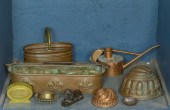 SHELF LOT OF DECORATIVE COPPER