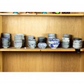 SHELF OF CHINESE BLUE AND WHIT