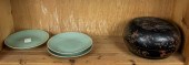 SHELF OF CHINESE DECORATIONS,