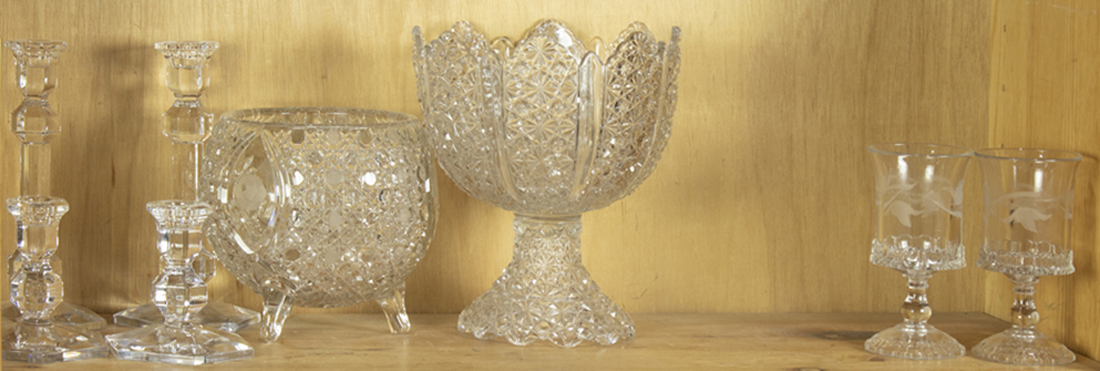 SHELF OF GLASS, INCLUDING (2)