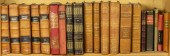 SHELF OF LEATHER BOUND BOOKS M