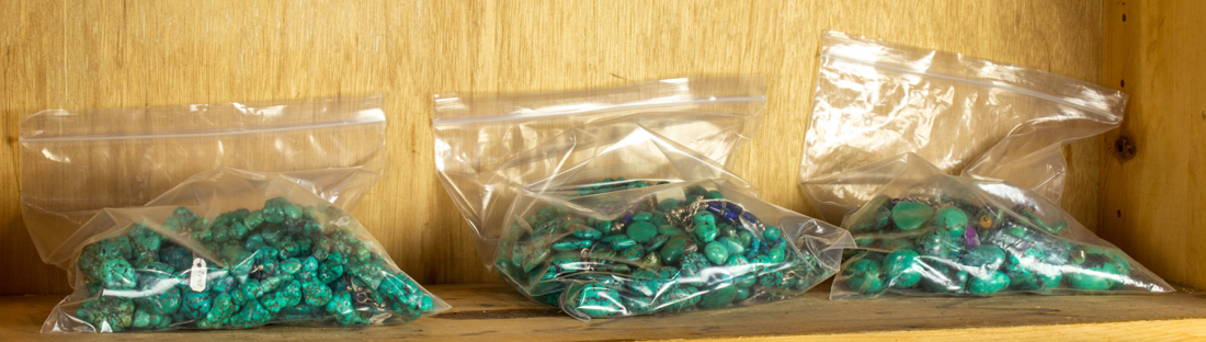 SHELF OF TIBETAN TURQUOISE