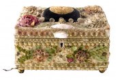 SHELL DECORATED SEWING BOX, LA