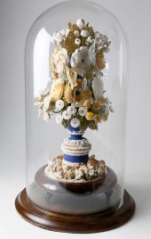 SHELL-WORK FLORAL BOUQUET UNDE