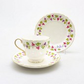 SHELLEY BONE CHINA TEA TRIO, W