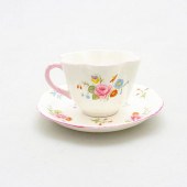 SHELLEY BONE CHINA TEACUP AND