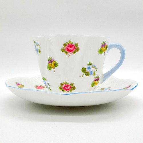 SHELLEY COFFEE CUP AND SAUCER, ROSE
