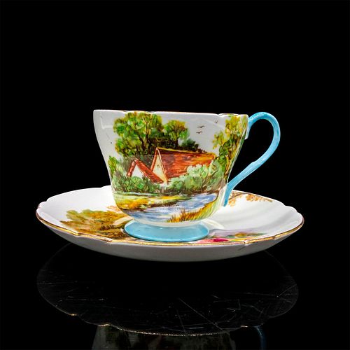 SHELLEY ENGLAND CUP AND SAUCER, OLD