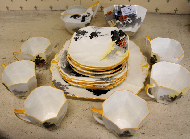 Shelley Teaset decorated in the