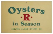 SHELTER ISLAND SIGN "OYSTERS I