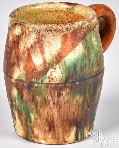 SHENANDOAH VALLEY REDWARE MUG, 19TH