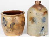 SHENFELDER STONEWARE JUG AND C