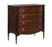SHERATON BOW FRONT CHEST, ATTR