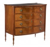 SHERATON BOW FRONT CHEST, ATTR