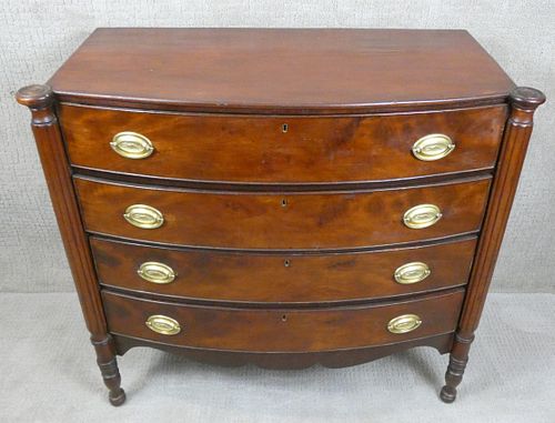 SHERATON BOW FRONT MAHOGANY
