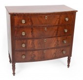 SHERATON BOWFRONT CHEST MASSAC