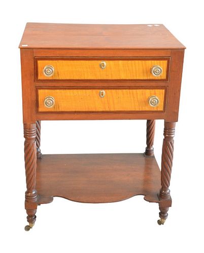 SHERATON CHERRY TWO DRAWER STAND