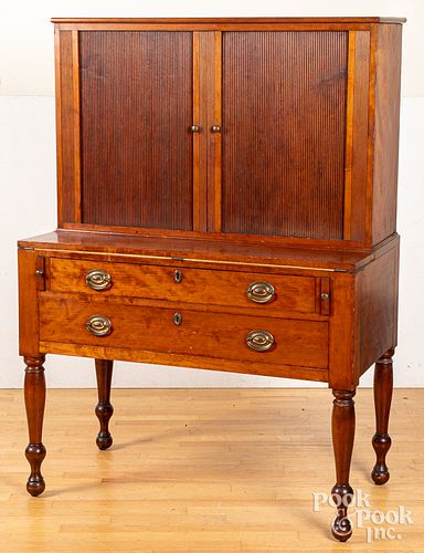 SHERATON CHERRY TWO-PART SECRETARY,