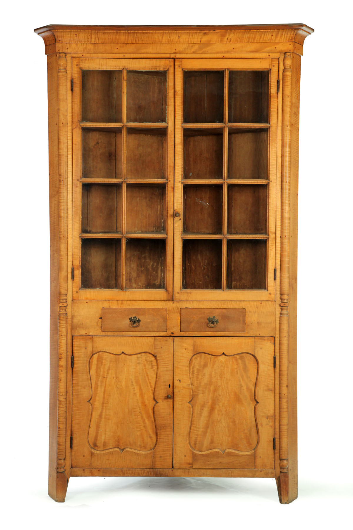 SHERATON CORNER CUPBOARD.  American