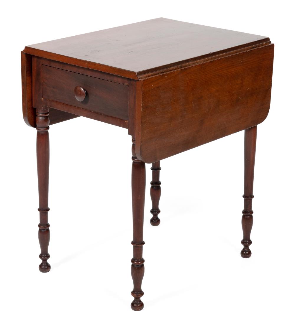 SHERATON DROP-LEAF ONE-DRAWER TABLE