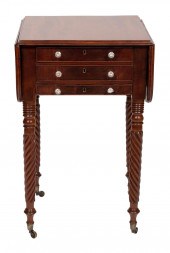 SHERATON DROP-LEAF SEWING STAN