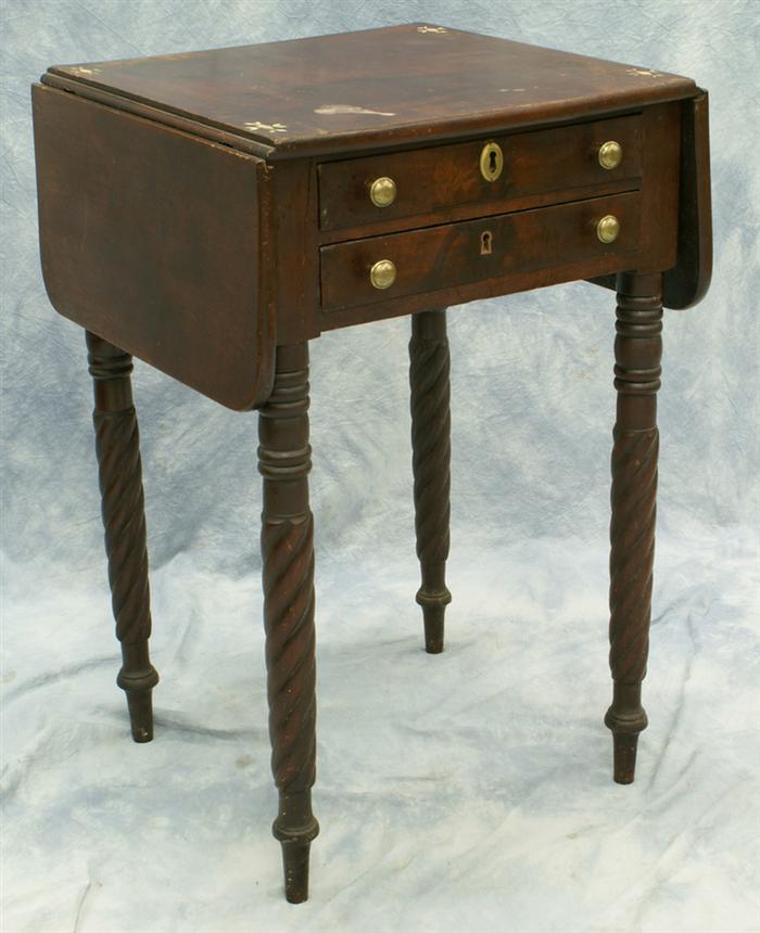 Sheraton drop leaf two drawer
