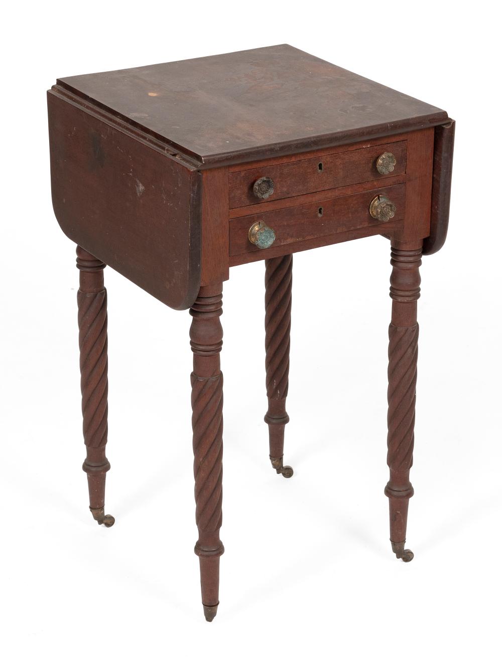 SHERATON DROP-LEAF TWO-DRAWER STAND
