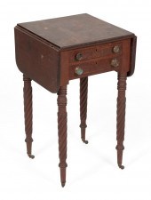 SHERATON DROP-LEAF TWO-DRAWER