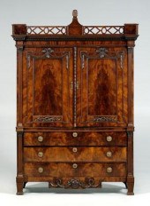 Sheraton figured mahogany line