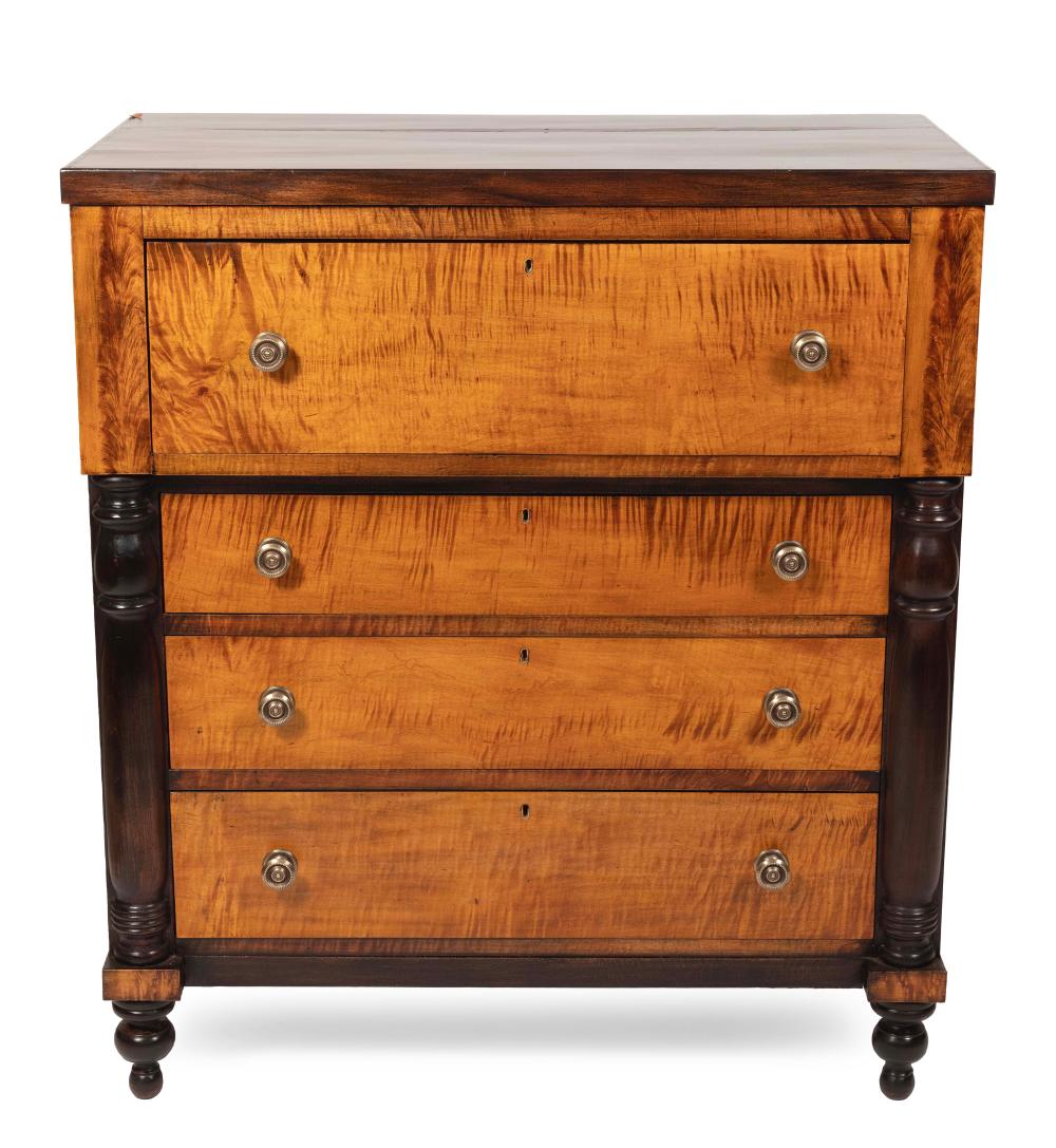 SHERATON FOUR-DRAWER CHEST 19TH