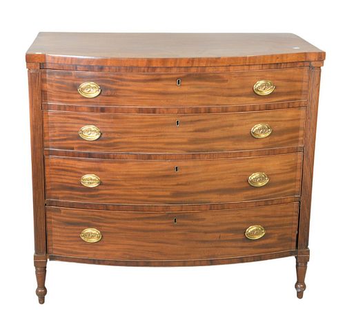 SHERATON FOUR DRAWER MAHOGANY CHEST