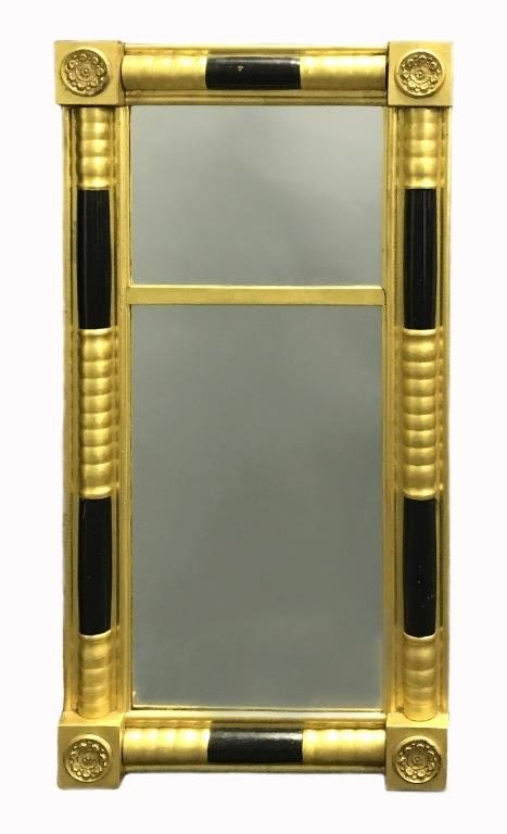 Sheraton gilt mirror, 35"h x 17