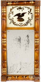 SHERATON GILTWOOD MIRROR, 19TH