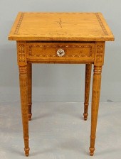 Sheraton inlaid one-drawer sta