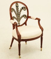 SHERATON MAHOGANY ARM CHAIR BY