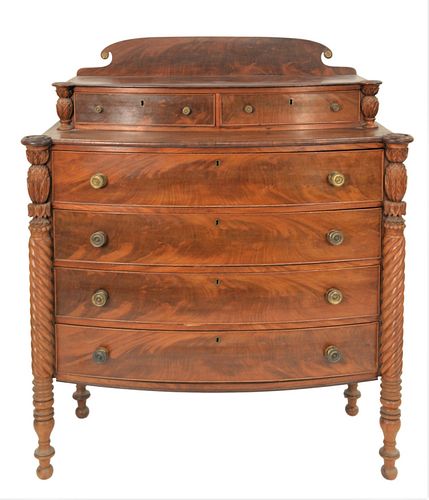SHERATON MAHOGANY BOWED FRONT