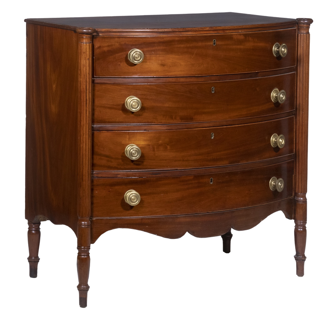 SHERATON MAHOGANY CHEST Late 18th