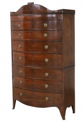 SHERATON MAHOGANY CHEST ON CHE
