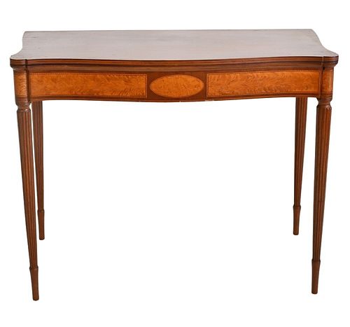 SHERATON MAHOGANY GAME TABLE HAVING