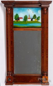SHERATON MAHOGANY LOOKING GLAS