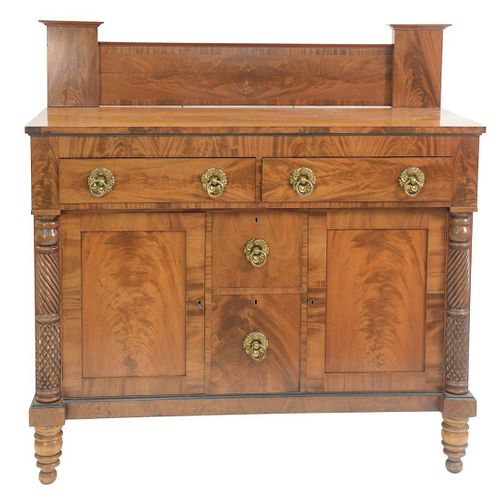SHERATON MAHOGANY SIDEBOARD, WITH