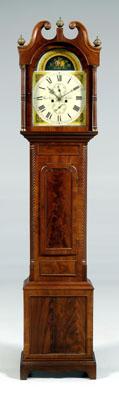 Sheraton mahogany tall case