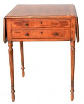 SHERATON MAHOGANY WORK TABLE,